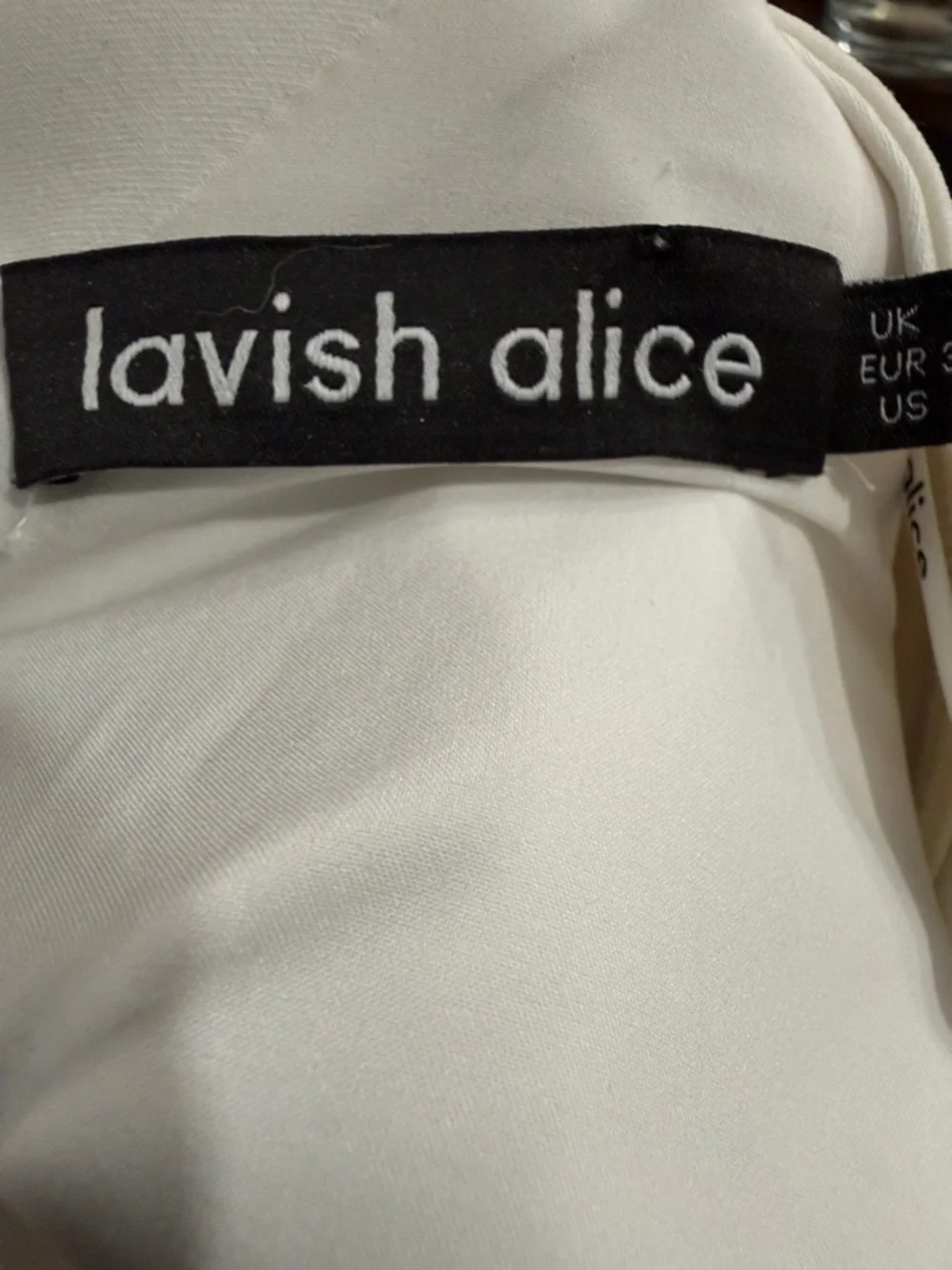 Lavish Alice Half Cape Capelet One Shoulder Wrap Sheath White Dress sz 2 - Picture 7 of 10
